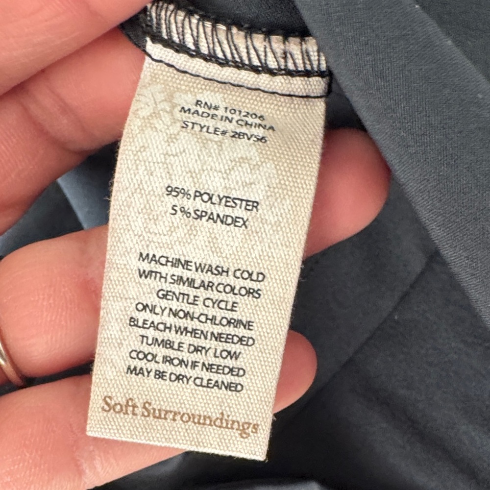 Soft Surroundings Dark Gray Button-Down Blouse - image 4